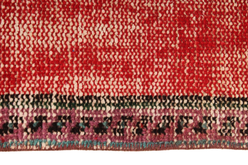 6x10 Red and Multicolor Turkish Overdyed Rug