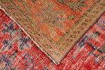 6x10 Red and Multicolor Turkish Overdyed Rug