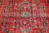 6x10 Red and Multicolor Turkish Overdyed Rug