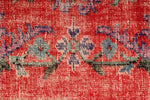 6x10 Red and Multicolor Turkish Overdyed Rug