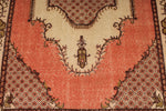 6x10 Peach and Light Brown Turkish Overdyed Rug