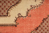 6x10 Peach and Light Brown Turkish Overdyed Rug