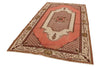 6x10 Peach and Light Brown Turkish Overdyed Rug