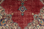 6x10 Dark Red and Multicolor Turkish Overdyed Rug