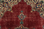 6x10 Dark Red and Multicolor Turkish Overdyed Rug