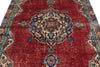 6x10 Dark Red and Multicolor Turkish Overdyed Rug