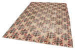 6x9 Ivory and Multicolor Turkish Anatolian Rug