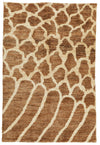 6x9 Light Brown and Ivory Modern Contemporary Rug