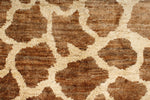 6x9 Light Brown and Ivory Modern Contemporary Rug