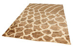 6x9 Light Brown and Ivory Modern Contemporary Rug