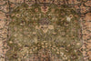 6x9 Light Olive Green and Brown Turkish Overdyed Rug