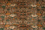 6x9 Camel and Green Turkish Anatolian Rug