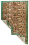 6x9 Camel and Green Turkish Anatolian Rug