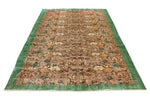 6x9 Camel and Green Turkish Anatolian Rug