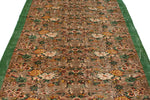 6x9 Camel and Green Turkish Anatolian Rug