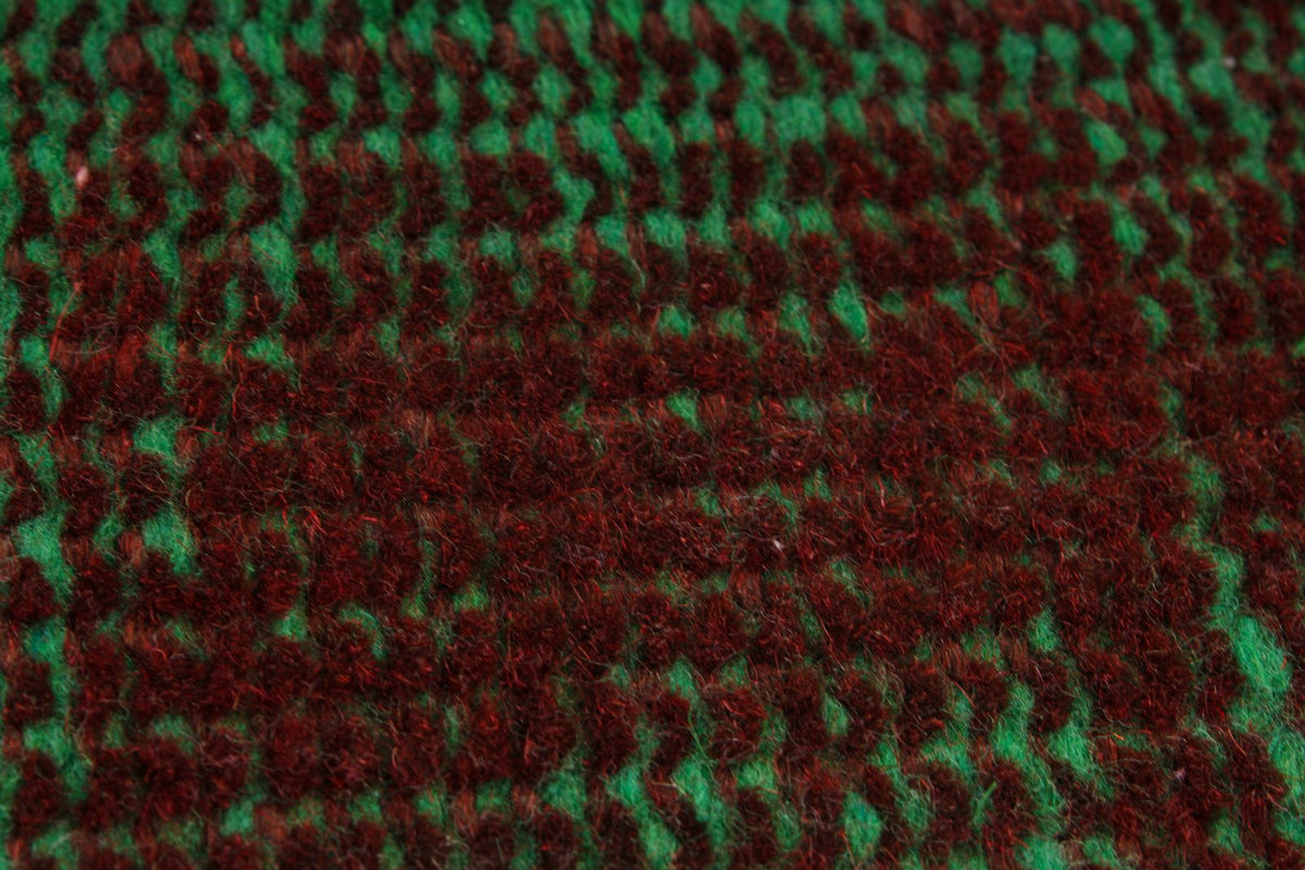 5x9 Dark Red and Green Turkish Overdyed Rug