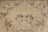 6x9 Ivory and Multicolor Turkish Overdyed Rug