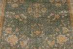 6x10 Green and Camel Turkish Overdyed Rug