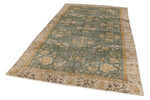 6x10 Green and Camel Turkish Overdyed Rug