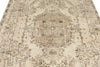 6x9 Ivory and Beige Turkish Overdyed Rug