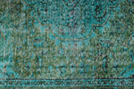 6x8 Blue and Green Turkish Overdyed Rug