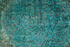 6x8 Blue and Green Turkish Overdyed Rug