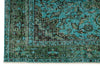 6x8 Blue and Green Turkish Overdyed Rug