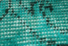 6x9 Turquoıse and Blue Turkish Overdyed Rug