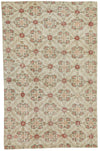 5x8 Ivory and Rose Turkish Anatolian Rug