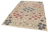 6x9 Ivory and Multicolor Turkish Anatolian Rug