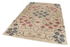 6x9 Ivory and Multicolor Turkish Anatolian Rug