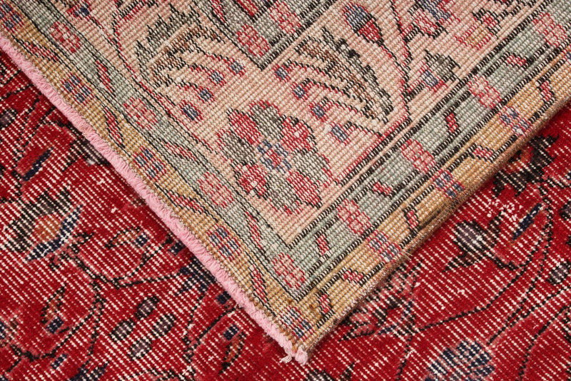 6x10 Red and Navy Turkish Anatolian Rug