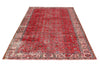 6x10 Red and Navy Turkish Anatolian Rug