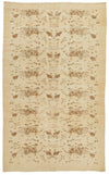 5x9 Beige and Light Brown Turkish Anatolian Rug