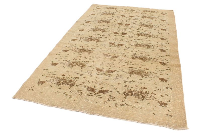 5x9 Beige and Light Brown Turkish Anatolian Rug