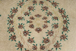 6x9 Ivory and Multicolor Turkish Anatolian Rug