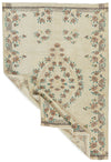 6x9 Ivory and Multicolor Turkish Anatolian Rug