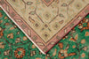 6x9 Green and Red Turkish Anatolian Rug