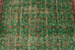 6x9 Green and Red Turkish Anatolian Rug