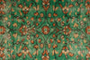 6x9 Green and Red Turkish Anatolian Rug