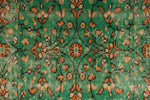 6x9 Green and Red Turkish Anatolian Rug