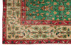 6x9 Green and Red Turkish Anatolian Rug