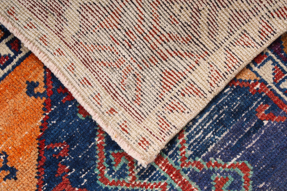 5x13 Multicolor and Orange Anatolian Turkish Tribal Runner