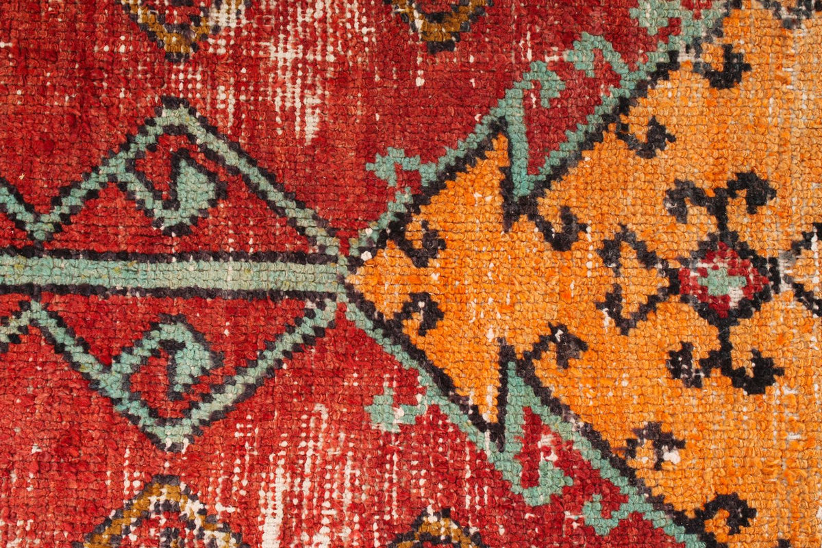 5x13 Multicolor and Orange Anatolian Turkish Tribal Runner