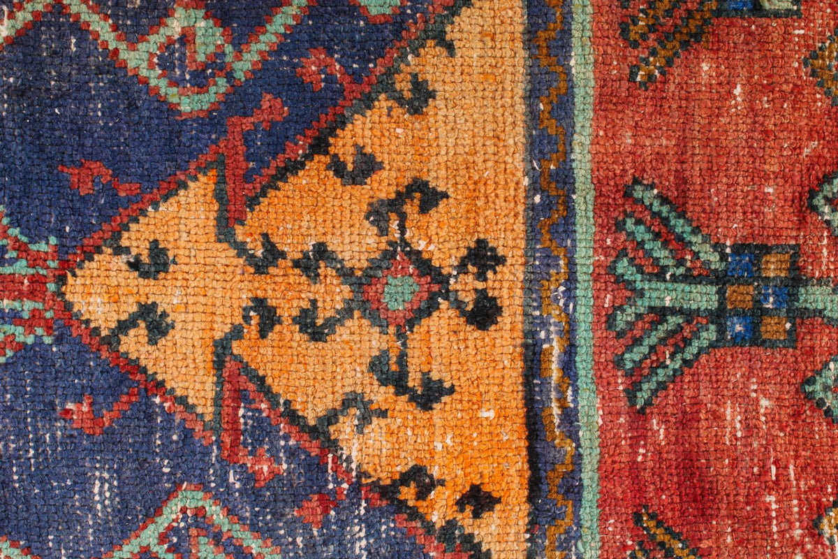 5x13 Multicolor and Orange Anatolian Turkish Tribal Runner