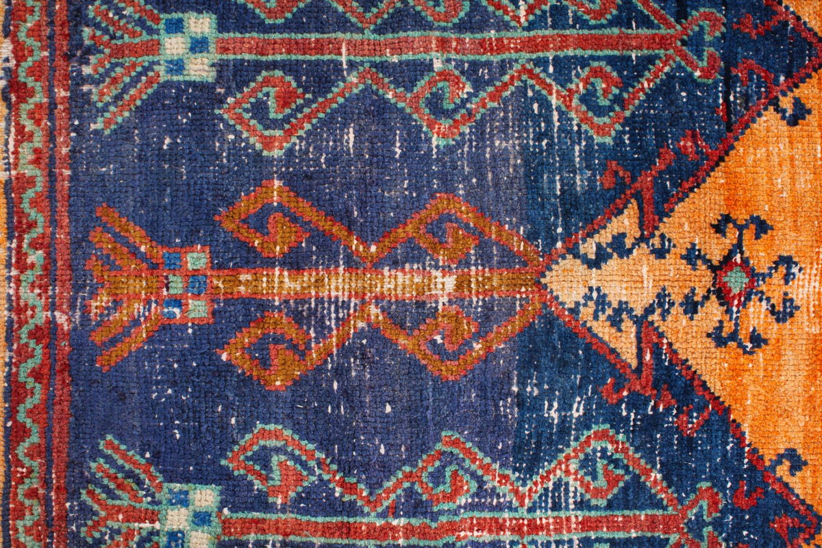 5x13 Multicolor and Orange Anatolian Turkish Tribal Runner