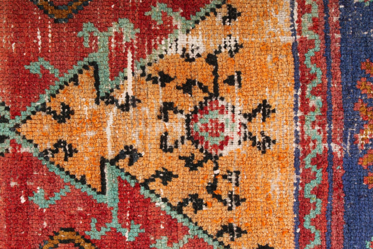 5x13 Multicolor and Orange Anatolian Turkish Tribal Runner