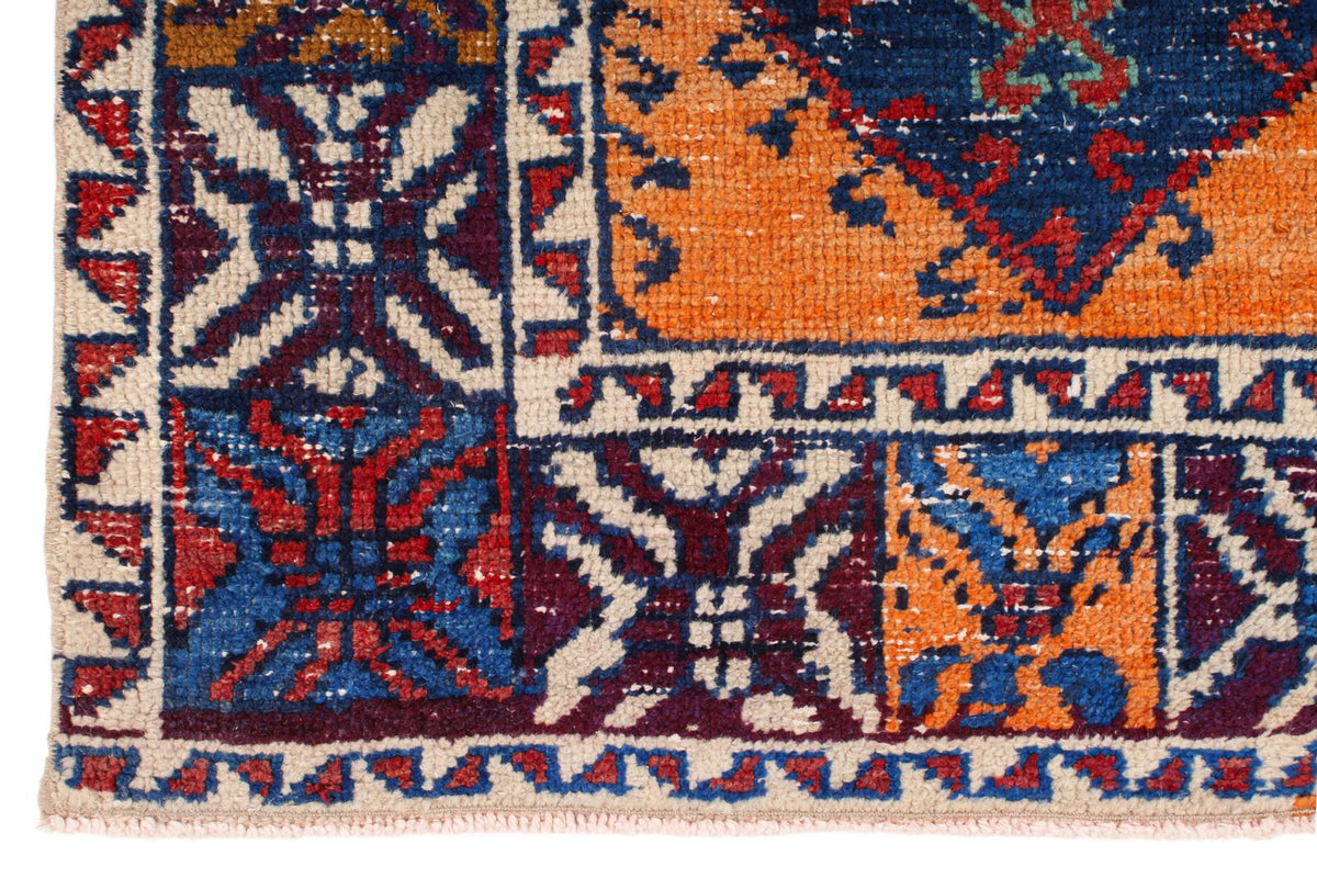 5x13 Multicolor and Orange Anatolian Turkish Tribal Runner
