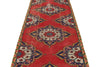 4x12 Red and Navy Anatolian Turkish Tribal Runner