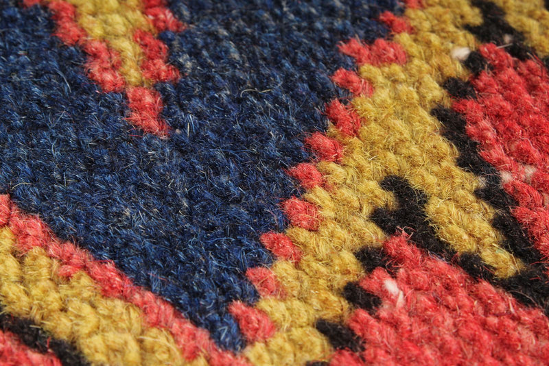 4x12 Red and Navy Anatolian Turkish Tribal Runner